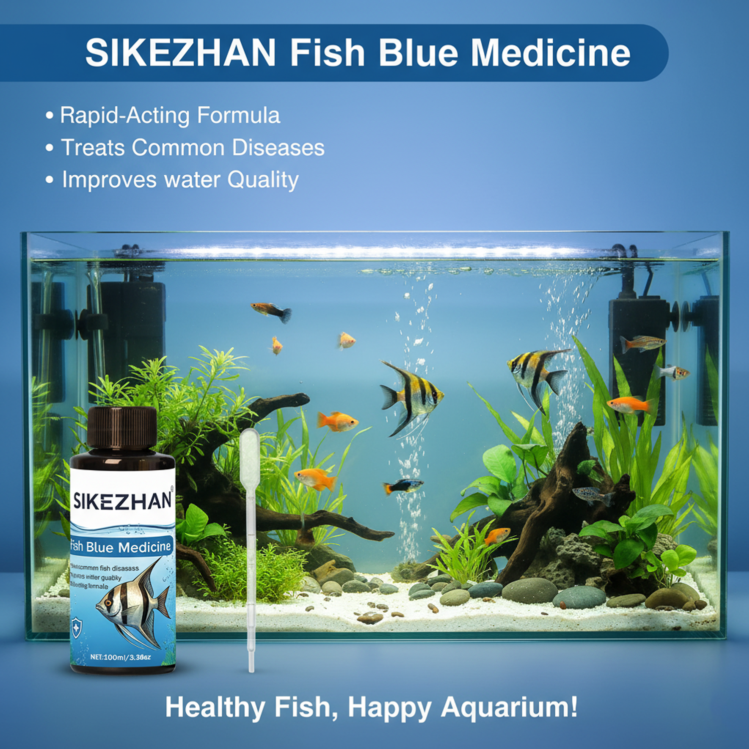 Aquarium Xxl - Large 500ml Methylene Blue Fish Treatment