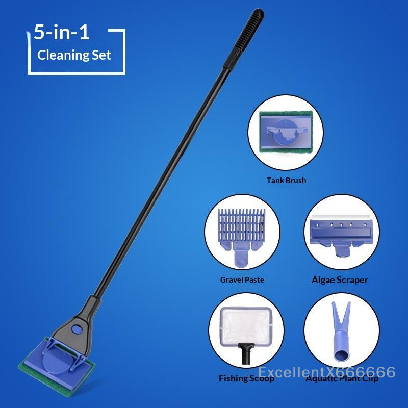 Aquarium Fish Long - 5 In 1 Fish Tank Cleaning