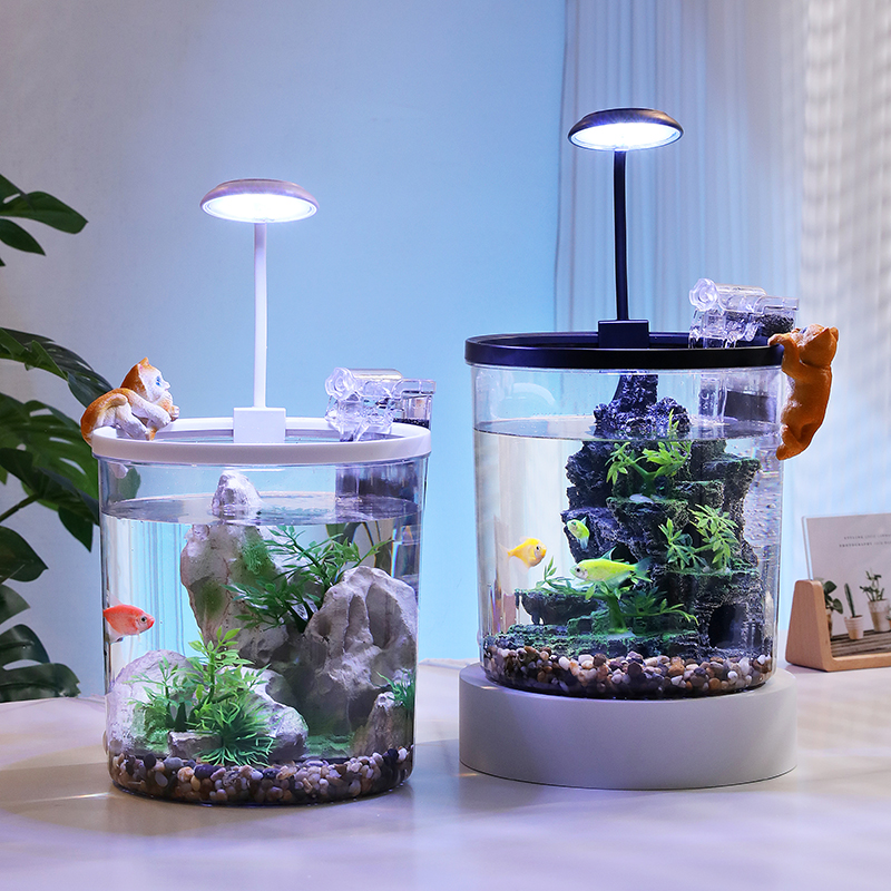 Aquarium Fish Low Maintenance - Compact Round Goldfish Bowl - Oxygenated