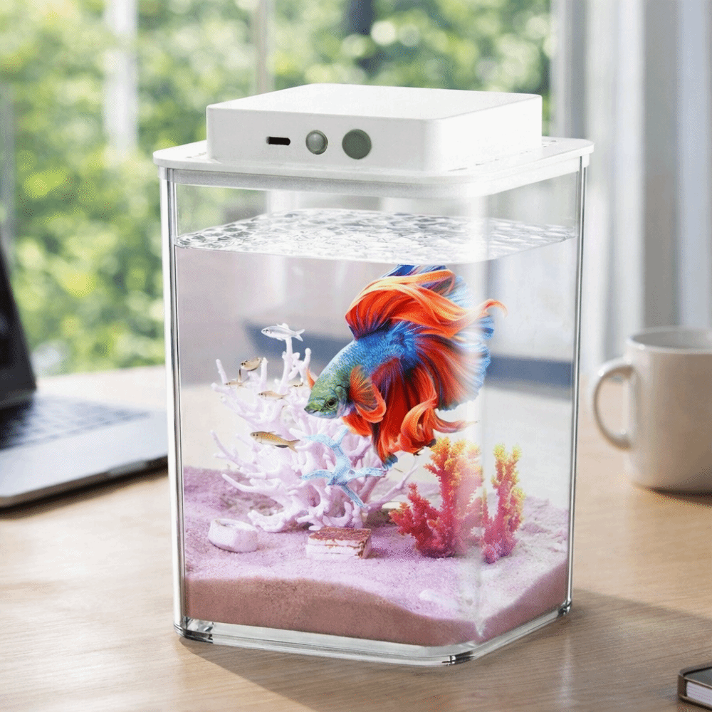 Aquarium Fish Games - Transparent Betta Fish Tank Intelligent Sensing