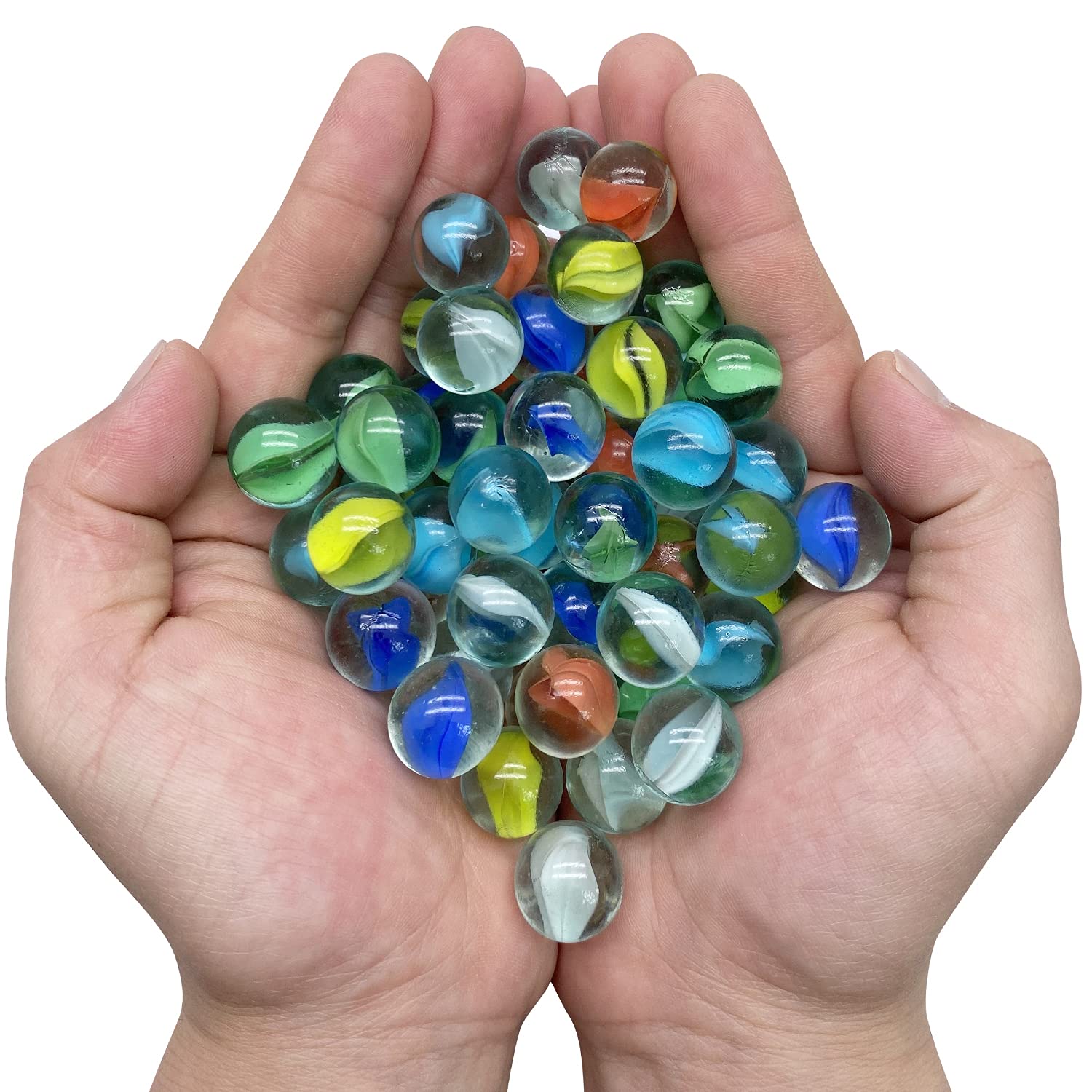 10/50PCS 25/14mm Colorful Glas - Aquarium Fish Games recensie en prijs