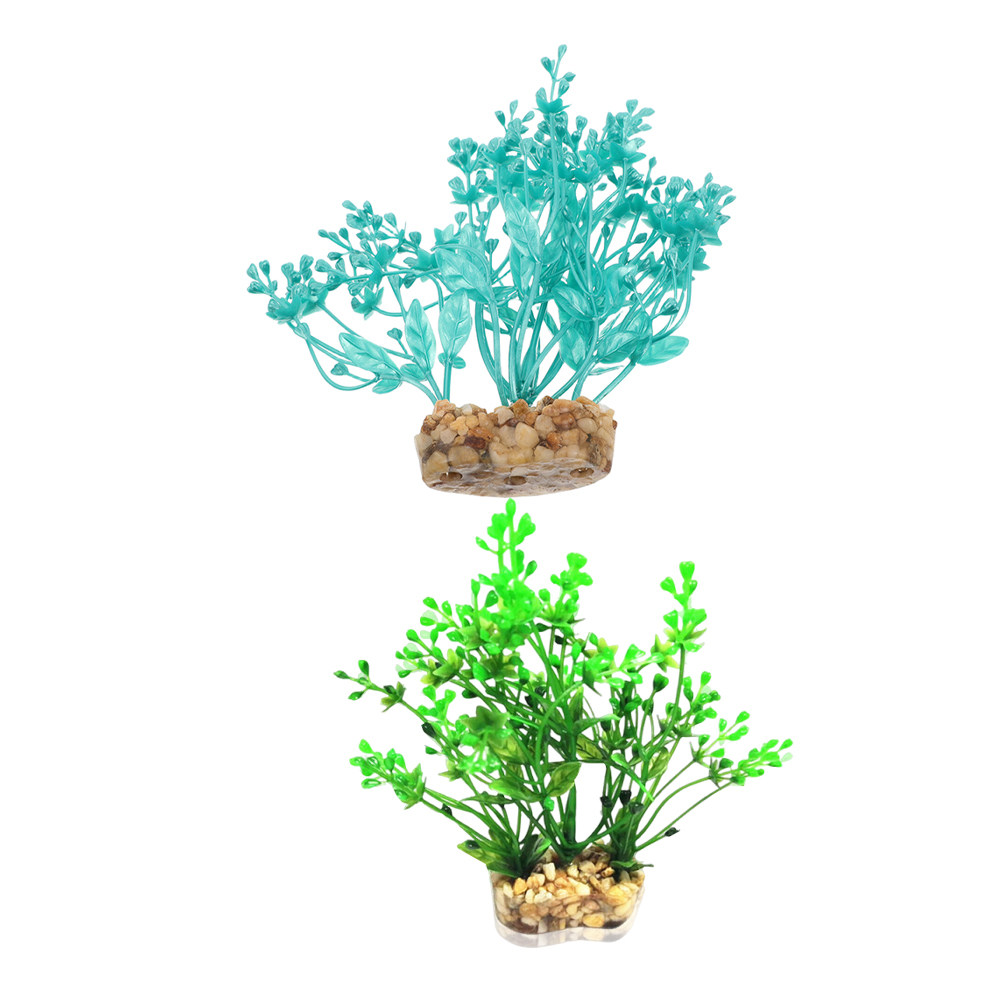 2Pcs Simulated Green Plastic A - Aquarium Fish Low Maintenance recensie en prijs