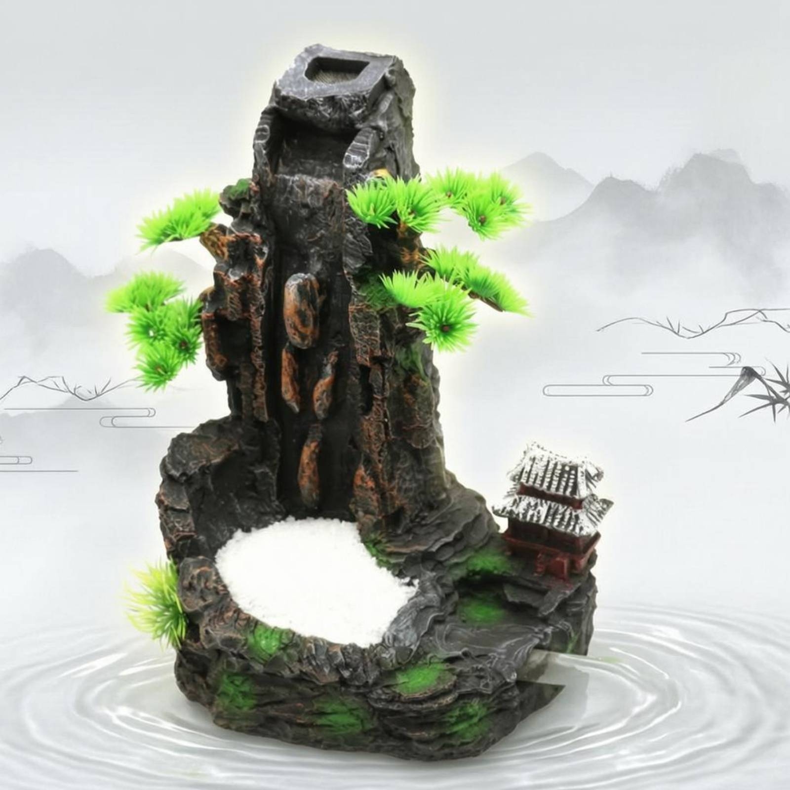 Resin Mountain Waterfall Ornam - Aquarium Fish Long recensie en prijs