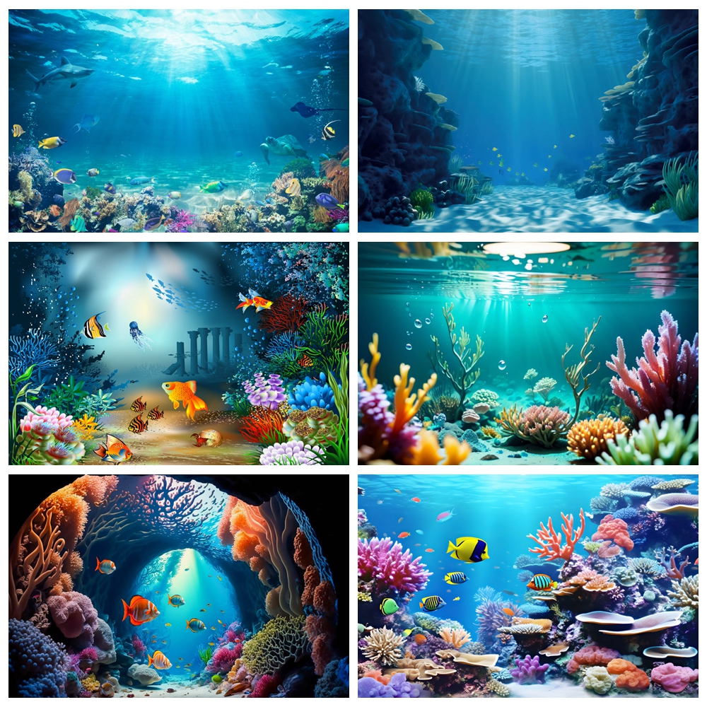 Underwater World Seabed Backdr - Aquarium Fish World recensie en prijs