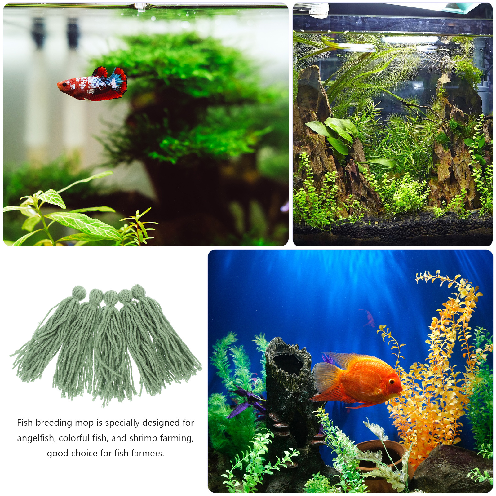 5pcs Spawning Mop For Fish Tan - Aquarium Fish Reproduction recensie en prijs