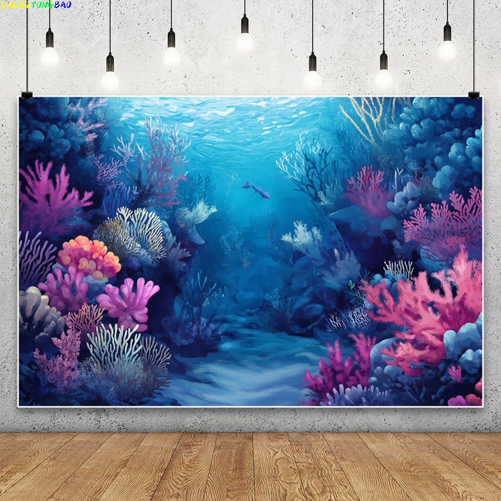 Blue Underwater World Backdrop - Aquarium Fish World recensie en prijs