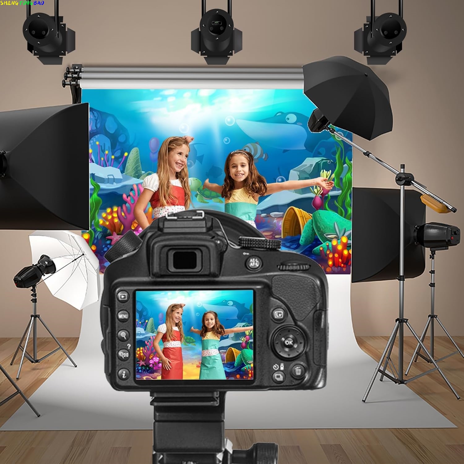 Blue Underwater World Backdrop - Aquarium Fish World recensie en prijs