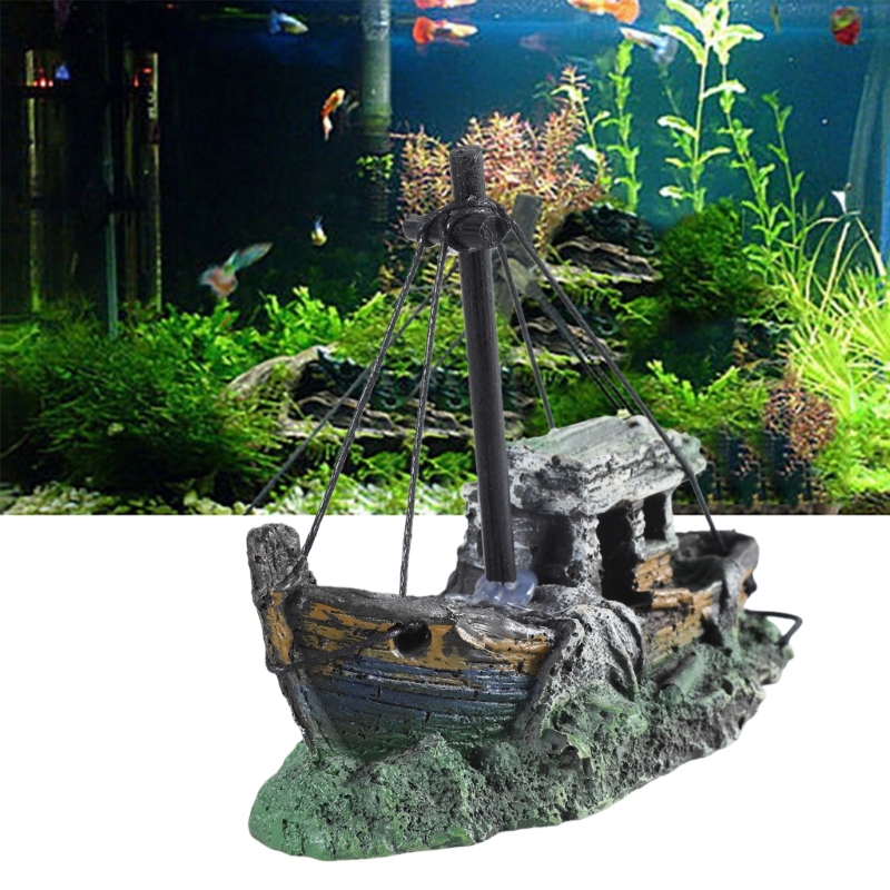 Aquarium Sunken Ship Decoratio - Aquarium Fish Games recensie en prijs