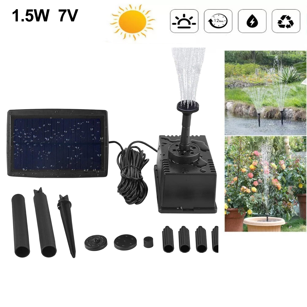 1.5W 7V Solar Fountain Pump Wi - Fish Tank Filter recensie en prijs